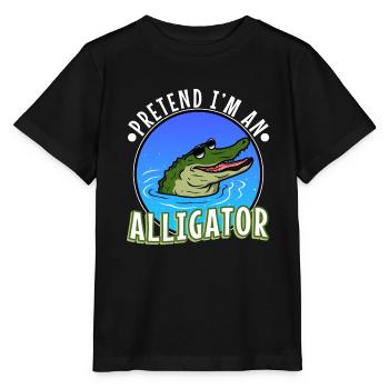 Pretend I'm An Alligator - Stanley/Stella MINI CREATOR Kids’ T-Shirt - black - Front - Mikhail (115cm)