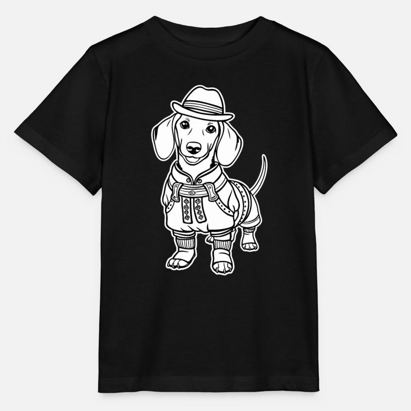 Dackel In Trachten Bayerischer Dackel - Stanley/Stella Kinder T-Shirt MINI CREATOR  - Schwarz