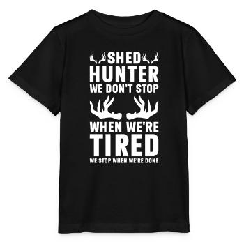Chasse aux bois Chasse aux bois Trophée de chasse aux bois - T-shirt bio MINI CREATOR Stanley/Stella Enfant - noir - Devant - Mikhail (115cm)