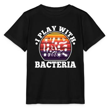 Je joue avec les bactéries - T-shirt bio MINI CREATOR Stanley/Stella Enfant - noir - Devant - Mikhail (115cm)