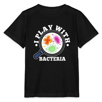 Je joue avec les bactéries - T-shirt bio MINI CREATOR Stanley/Stella Enfant - noir - Devant - Mikhail (115cm)