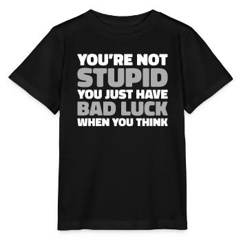 Schwarzer Humor Funny Quote Saying - Stanley/Stella Kinder T-Shirt MINI CREATOR  - Schwarz - Vorne - Mikhail (115cm)