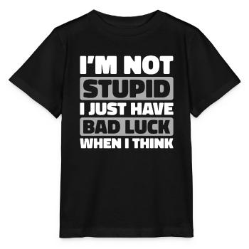 Schwarzer Humor Funny Quote Saying - Stanley/Stella Kinder T-Shirt MINI CREATOR  - Schwarz - Vorne - Mikhail (115cm)