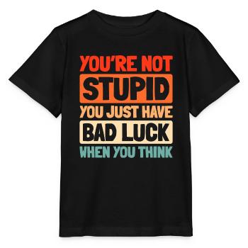 Schwarzer Humor Funny Quote Saying - Stanley/Stella Kinder T-Shirt MINI CREATOR  - Schwarz - Vorne - Mikhail (115cm)
