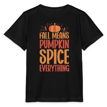 Citrouille Épices Latte Automne Halloween Citrouille Épices Épices - T-shirt bio MINI CREATOR Stanley/Stella Enfant - noir - Devant - Mikhail (115cm)