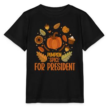Citrouille Épices Latte Automne Halloween Citrouille Épices Épices - T-shirt bio MINI CREATOR Stanley/Stella Enfant - noir - Devant - Mikhail (115cm)