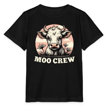 Cows Moo Cow Moo Cattle Dairy Cow Dairy Farmer - Stanley/Stella MINI CREATOR Kids’ T-Shirt - black - Front - Mikhail (115cm)