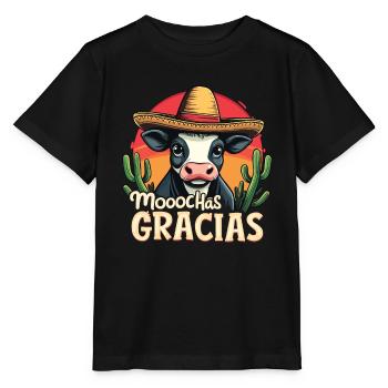Cows Moo Cow Moo Cattle Dairy Cow Dairy Farmer - Stanley/Stella MINI CREATOR Kids’ T-Shirt - black - Front - Mikhail (115cm)