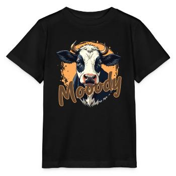 Cows Moo Cow Moo Cattle Dairy Cow Dairy Farmer - Stanley/Stella MINI CREATOR Kids’ T-Shirt - black - Front - Mikhail (115cm)