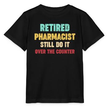 Les pharmaciens à la retraite le font encore - T-shirt bio MINI CREATOR Stanley/Stella Enfant - noir - Devant - Mikhail (115cm)