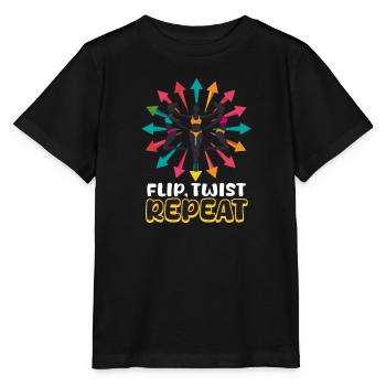 Gymnastique Flip, Twist, Repeat - T-shirt bio MINI CREATOR Stanley/Stella Enfant - noir - Devant - Mikhail (115cm)