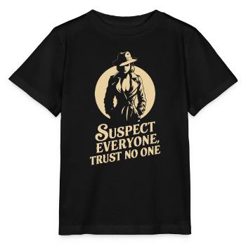Verdächtige Jeden, Traue Keinem - Murder Mystery - Stanley/Stella Kinder T-Shirt MINI CREATOR  - Schwarz - Vorne - Mikhail (115cm)
