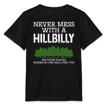Leg dich nie mit einem Hinterwäldler an - Stanley/Stella Kinder T-Shirt MINI CREATOR  - Schwarz - Vorne - Mikhail (115cm)