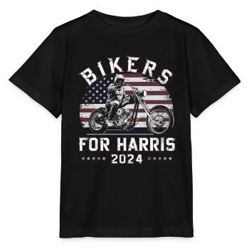 Bikers For Harris Kamala 2024 - Stanley/Stella Kinder T-Shirt MINI CREATOR  - Schwarz - Vorne - Mikhail (115cm)
