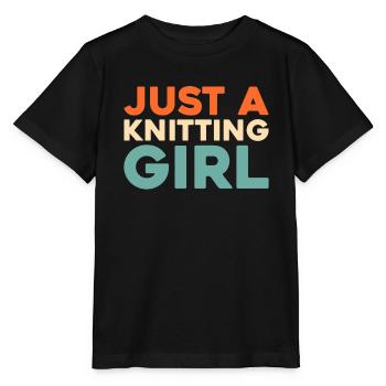 Frappée juste une fille de tricot - T-shirt bio MINI CREATOR Stanley/Stella Enfant - noir - Devant - Mikhail (115cm)