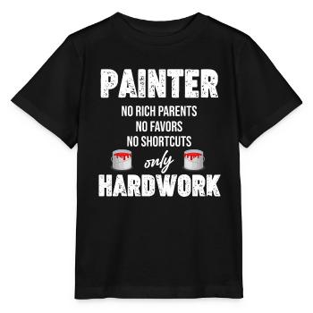 Peintres Pas de parents riches Pas de faveurs - T-shirt bio MINI CREATOR Stanley/Stella Enfant - noir - Devant - Mikhail (115cm)