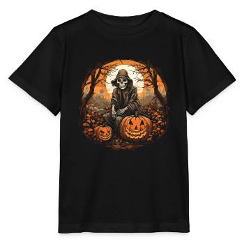 Costume de sorcière d’Halloween Balai de sorcière - T-shirt bio MINI CREATOR Stanley/Stella Enfant - noir - Devant - Mikhail (115cm)