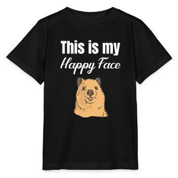 C’est mon visage heureux Quokka Lover Australien - T-shirt bio MINI CREATOR Stanley/Stella Enfant - noir - Devant - Mikhail (115cm)