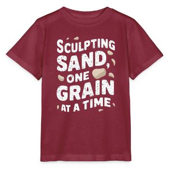 Sculpteurs de sable professionnels sur la plage du - T-shirt bio MINI CREATOR Stanley/Stella Enfant - bordeaux - Devant - Kain (125cm)