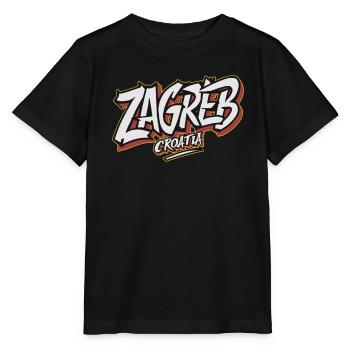 Zagreb, Croatie, Souvenir - T-shirt bio MINI CREATOR Stanley/Stella Enfant - noir - Devant - Mikhail (115cm)