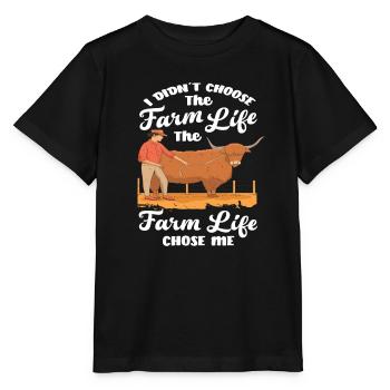 Ich Habe Das Farmleben Nicht Gewählt Das Farmleben - Stanley/Stella Kinder T-Shirt MINI CREATOR  - Schwarz - Vorne - Mikhail (115cm)