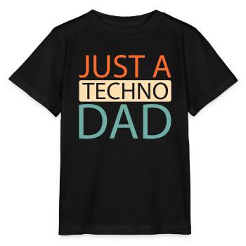 Techno Raver Just A Techno Dad - Stanley/Stella MINI CREATOR Kids’ T-Shirt - black - Front - Mikhail (115cm)