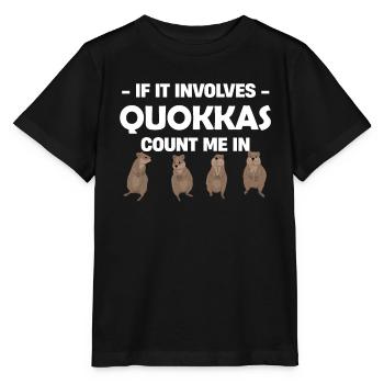 Quand il s’agit de Qoukkas, comptez sur moi - T-shirt bio MINI CREATOR Stanley/Stella Enfant - noir - Devant - Mikhail (115cm)