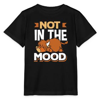 Highland Kuh Nicht In Der Stimmung - Stanley/Stella Kinder T-Shirt MINI CREATOR  - Schwarz - Vorne - Mikhail (115cm)