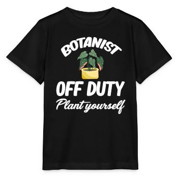 Botaniste en congé, plantez-le vous-même - T-shirt bio MINI CREATOR Stanley/Stella Enfant - noir - Devant - Mikhail (115cm)