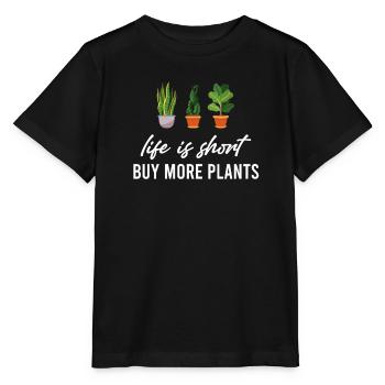 Life is short Buy more plants Horticulture - Stanley/Stella MINI CREATOR Kids’ T-Shirt - black - Front - Mikhail (115cm)