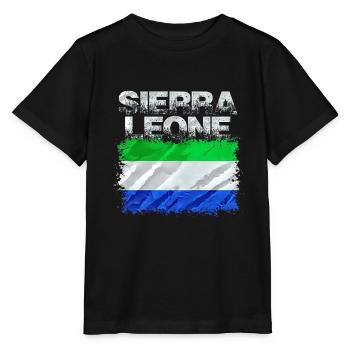 Sierra Leone - Stanley/Stella Kinder T-Shirt MINI CREATOR  - Schwarz - Vorne - Mikhail (115cm)