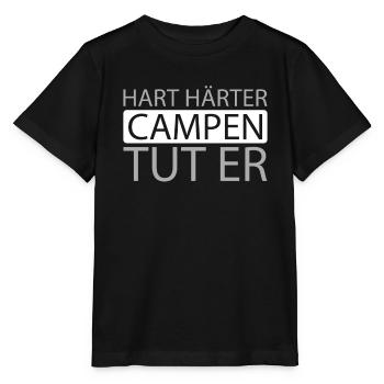 Tent Camping Camping - Stanley/Stella MINI CREATOR Kids’ T-Shirt - black - Front - Mikhail (115cm)
