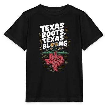 Texas Wildflowers Season Fields Flowers Texas - Stanley/Stella MINI CREATOR Kids’ T-Shirt - black - Front - Mikhail (115cm)