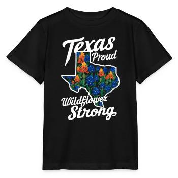 Texas Wildflowers Season Fields Flowers Texas - Stanley/Stella MINI CREATOR Kids’ T-Shirt - black - Front - Mikhail (115cm)
