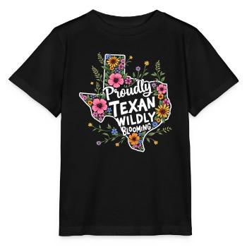 Texas Wildflowers Season Fields Flowers Texas - Stanley/Stella MINI CREATOR Kids’ T-Shirt - black - Front - Mikhail (115cm)