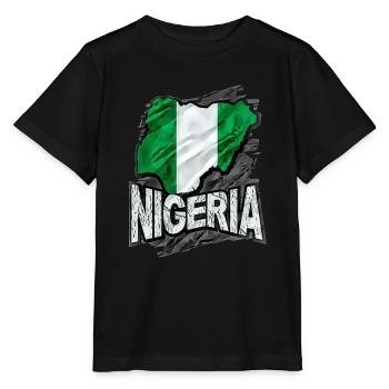 Nigéria - T-shirt bio MINI CREATOR Stanley/Stella Enfant - noir - Devant - Mikhail (115cm)
