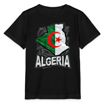 Algerien - Stanley/Stella Kinder T-Shirt MINI CREATOR  - Schwarz - Vorne - Mikhail (115cm)
