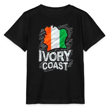Côte d’Ivoire - T-shirt bio MINI CREATOR Stanley/Stella Enfant - noir - Devant - Mikhail (115cm)