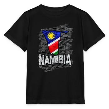 Namibia - Stanley/Stella Kinder T-Shirt MINI CREATOR  - Schwarz - Vorne - Mikhail (115cm)