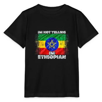 Ethiopia - Stanley/Stella MINI CREATOR Kids’ T-Shirt - black - Front - Mikhail (115cm)