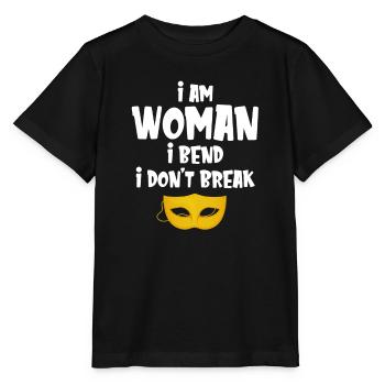 Ich Bin Eine Frau, Ich Beuge Mich, Ich Breche - Stanley/Stella Kinder T-Shirt MINI CREATOR  - Schwarz - Vorne - Mikhail (115cm)