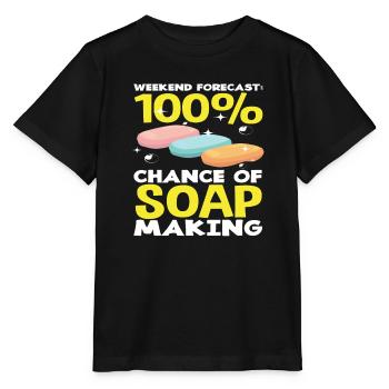 Prédiction du week-end : 100 % de chances de - T-shirt bio MINI CREATOR Stanley/Stella Enfant - noir - Devant - Mikhail (115cm)