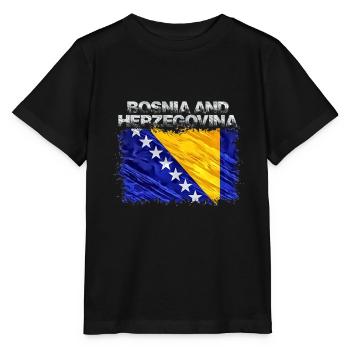 Bosnien Herzegowina - Stanley/Stella Kinder T-Shirt MINI CREATOR  - Schwarz - Vorne - Mikhail (115cm)