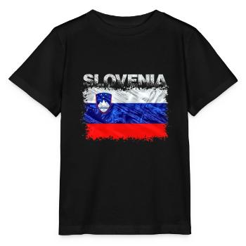 Slowenien - Stanley/Stella Kinder T-Shirt MINI CREATOR  - Schwarz - Vorne - Mikhail (115cm)