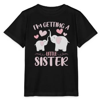 Baby Sister Reveal Getting Little Sister Elephant - Stanley/Stella MINI CREATOR Kids’ T-Shirt - black - Front - Mikhail (115cm)
