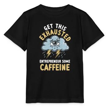 Erschöpfung und Burnout bei Überarbeitenden - Stanley/Stella Kinder T-Shirt MINI CREATOR  - Schwarz - Vorne - Mikhail (115cm)