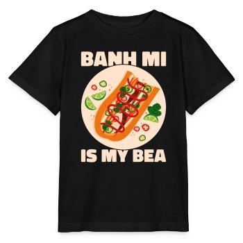 Banh Mi Sandwich Vietnamese Street Food - Stanley/Stella MINI CREATOR Kids’ T-Shirt - black - Front - Mikhail (115cm)