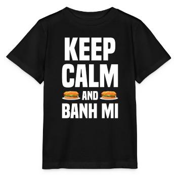 Banh Mi Sandwich Vietnamese Street Food - Stanley/Stella MINI CREATOR Kids’ T-Shirt - black - Front - Mikhail (115cm)