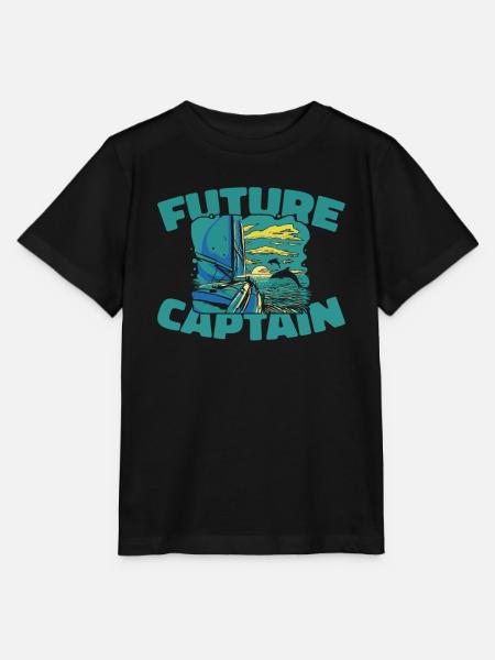 Segeln Segler Segelboot Future Captain - Stanley/Stella Kinder T-Shirt MINI CREATOR  - Schwarz