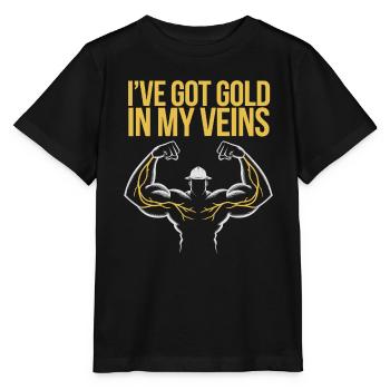 Gold Rush Adventure Gold Prospector Treasure Hunt - Stanley/Stella MINI CREATOR Kids’ T-Shirt - black - Front - Mikhail (115cm)
